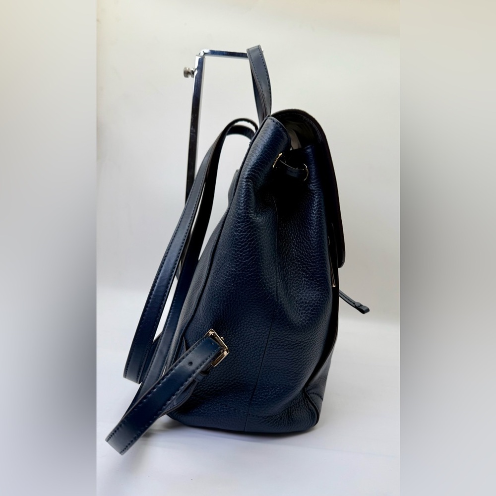 Michael Kors‎ Pebbled Leather Backpack – Navy Blue - Picture 3 of 8